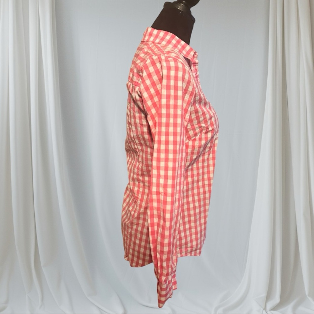 J. Crew Pink and White Checkered Button Down Shirt - Picture 5 of 8